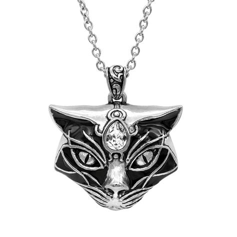 Cautious pussycat talisman necklace